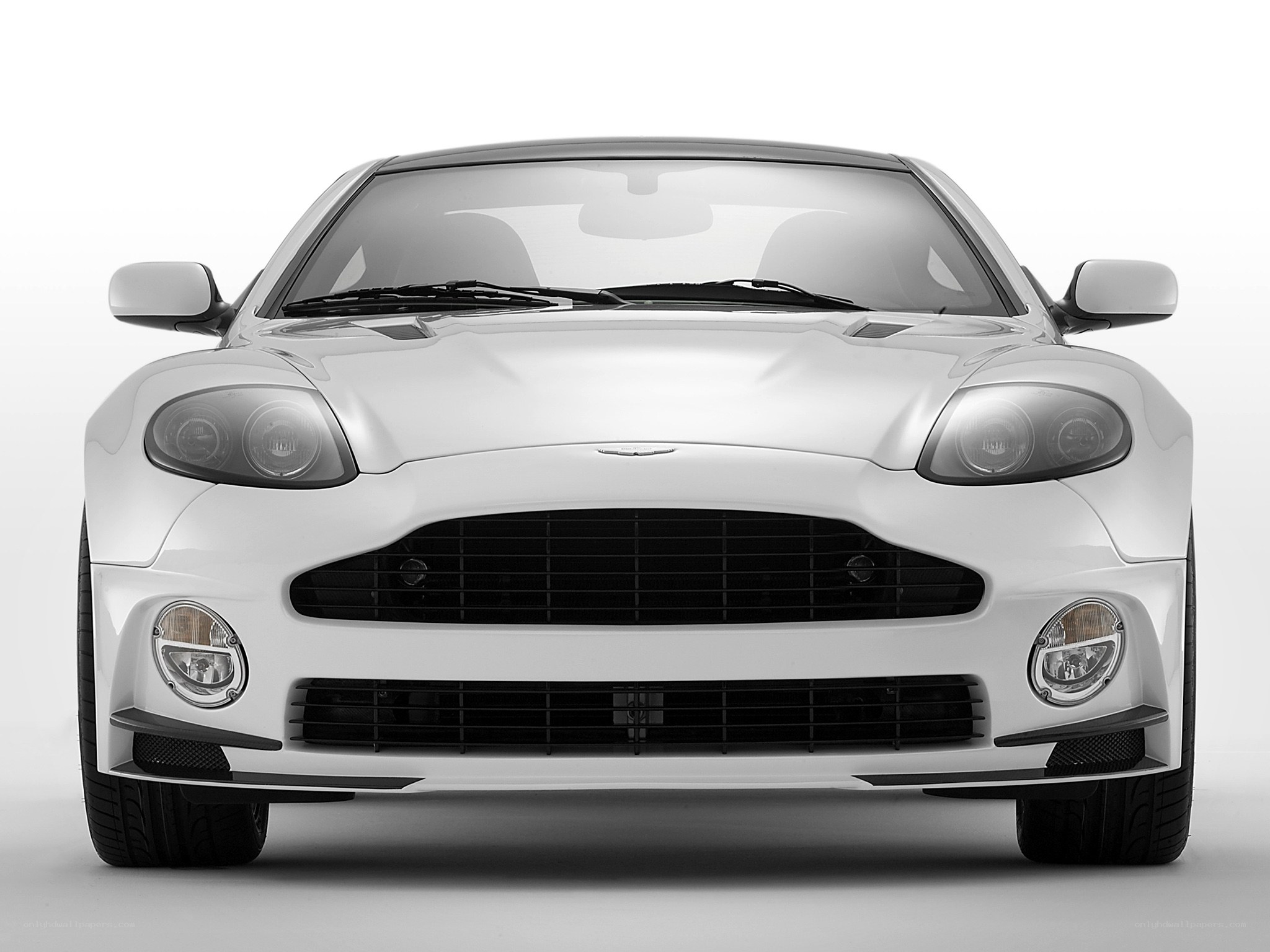 white sports car front view