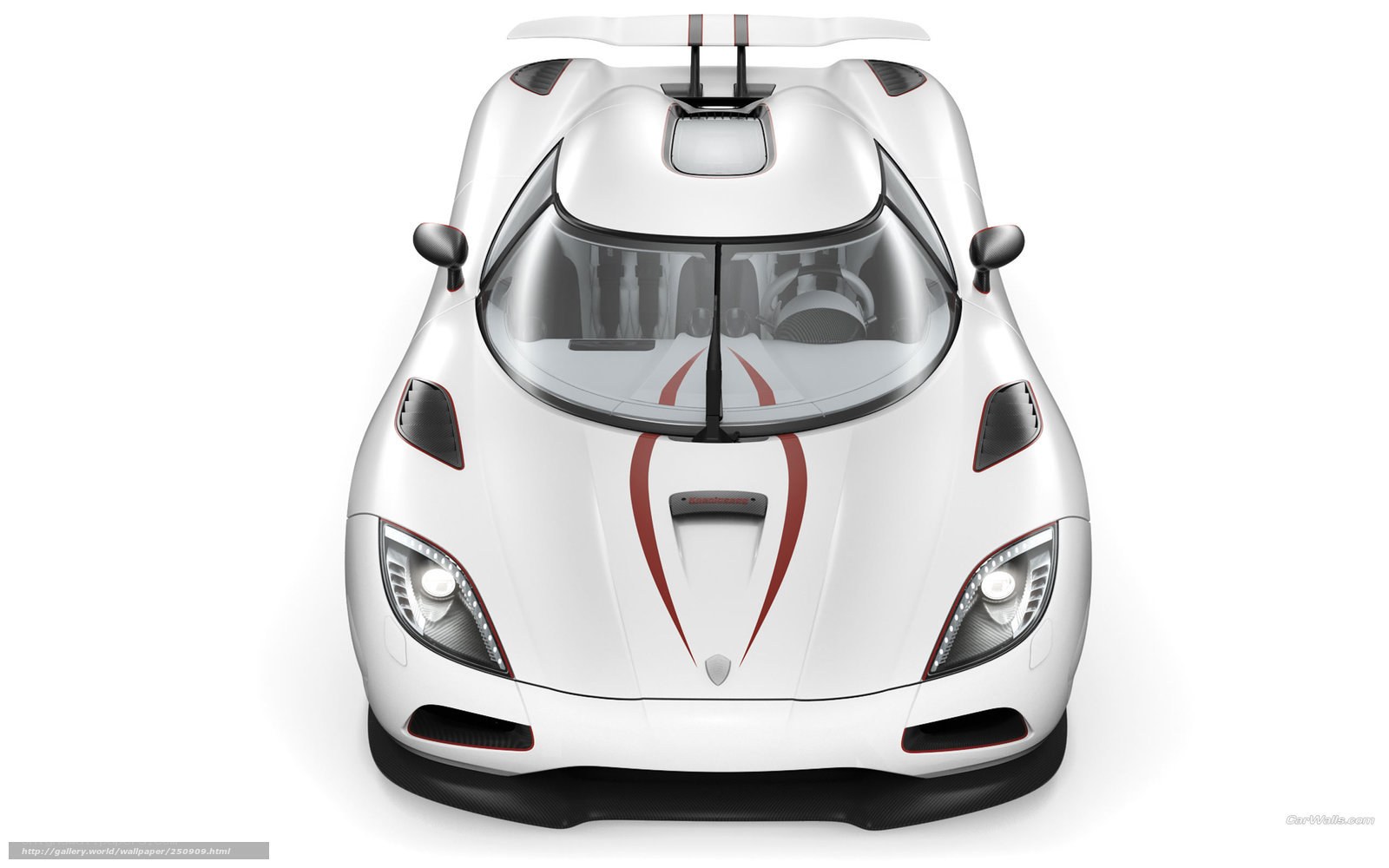 white sports car front view