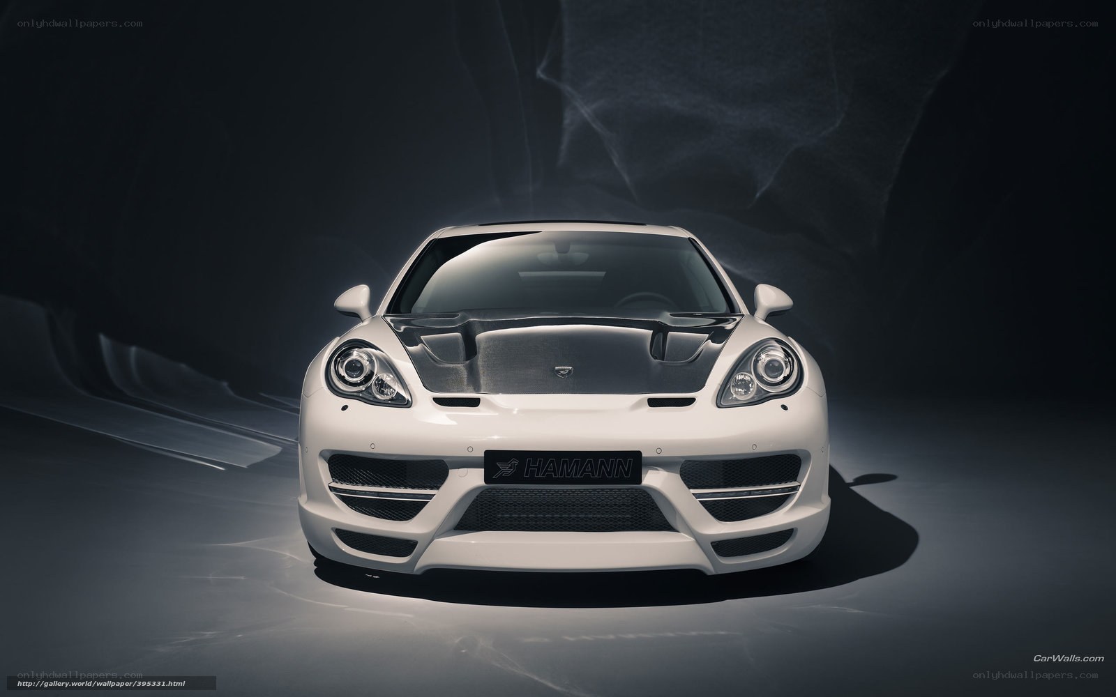 white sports car front view
