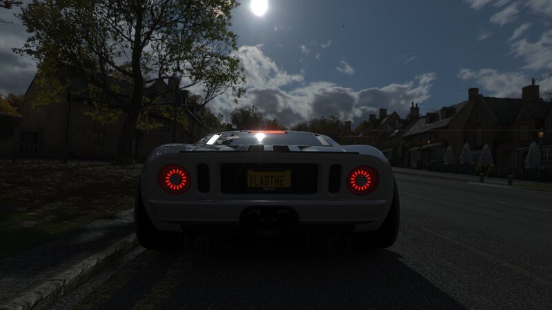 White Sports Car — Gray, Dramatic, Night, 3d Render, Street