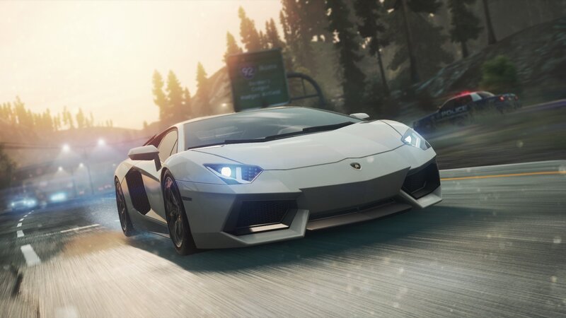 White Sports Car — Gray, Dynamic, Sunset, 3d Render