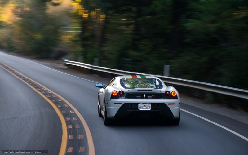 White Sports Car — Gray, Dynamic, Sunset
