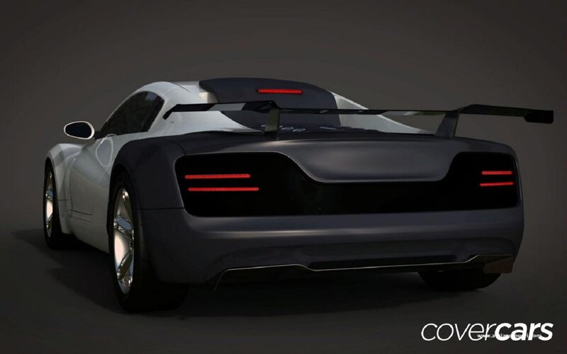 White Sports Car — Gray