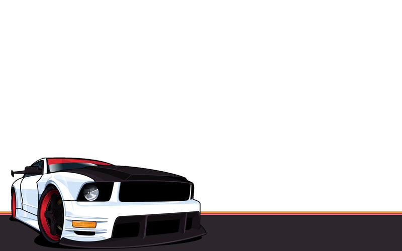 white sports car illustration