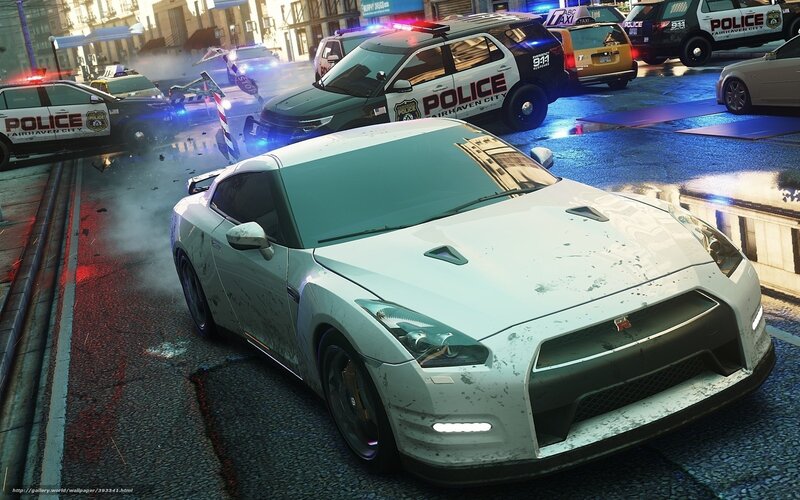 White Sports Car in Chase — Chaotic