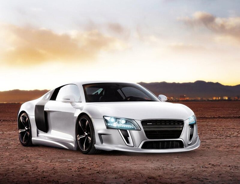white sports car in desert