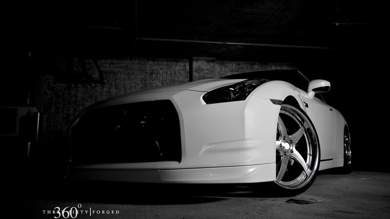 white sports car in garage