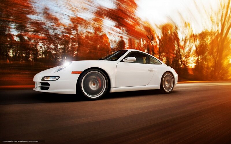 white sports car in motion