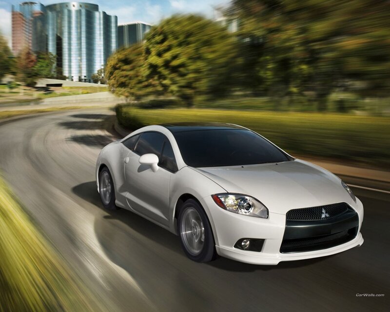 White sports car in motion