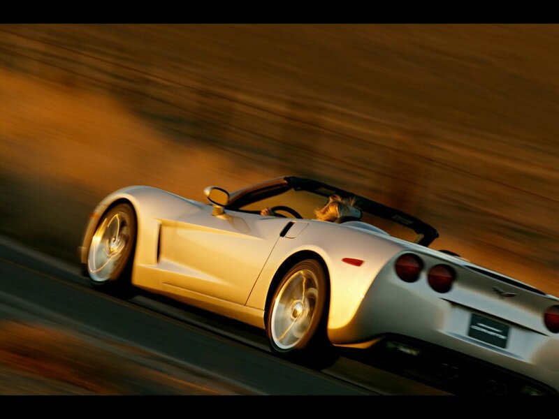 White sports car in motion