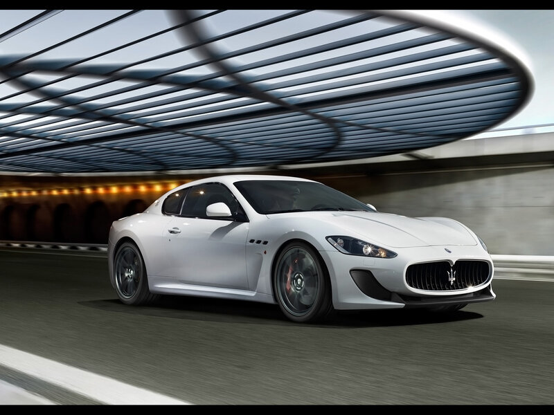 white sports car in tunnel