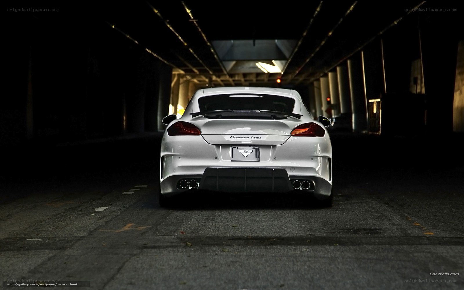 white sports car in tunnel