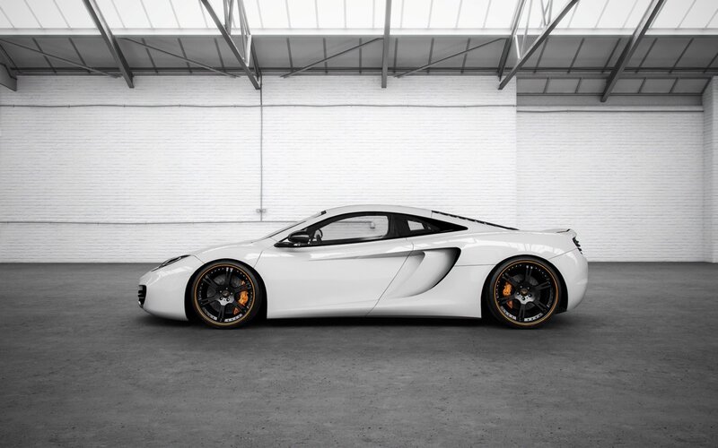 white sports car in warehouse