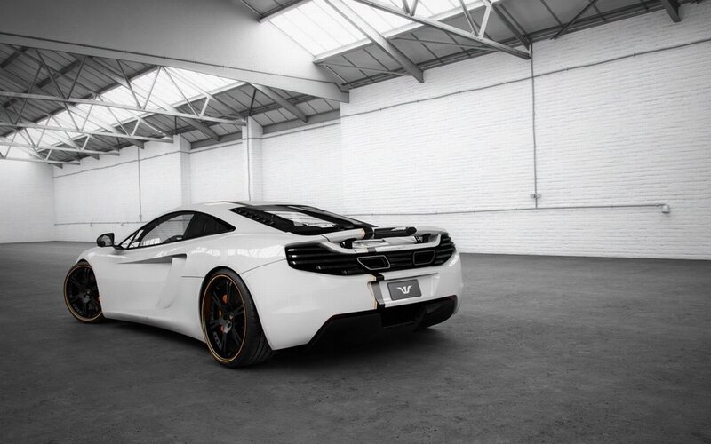white sports car in warehouse