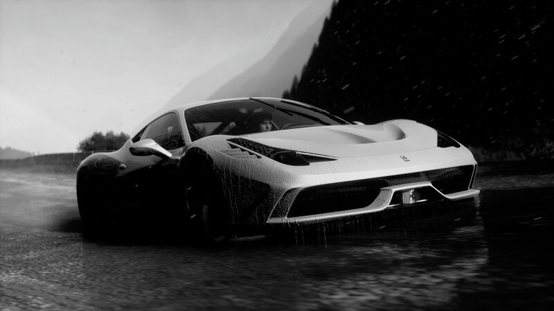 White Sports Car in Water