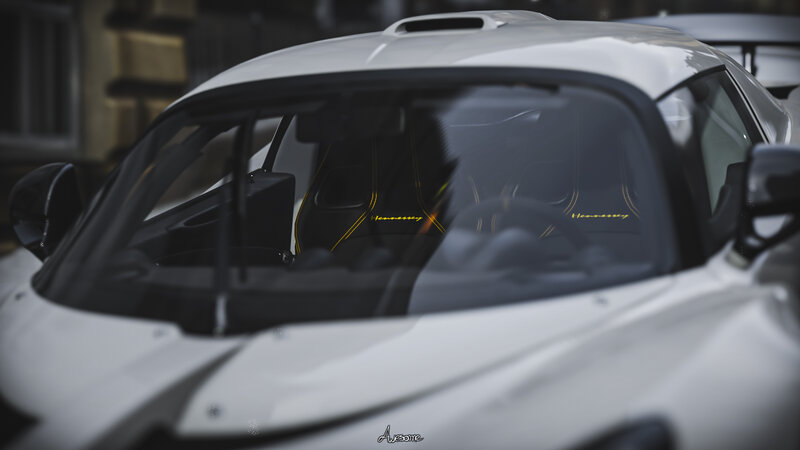 White Sports Car Interior — Dramatic, Photograph