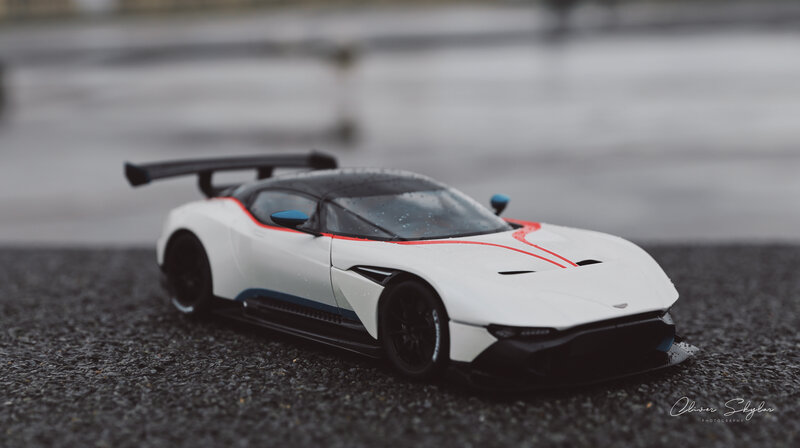 White Sports Car Model — Dramatic, Photograph