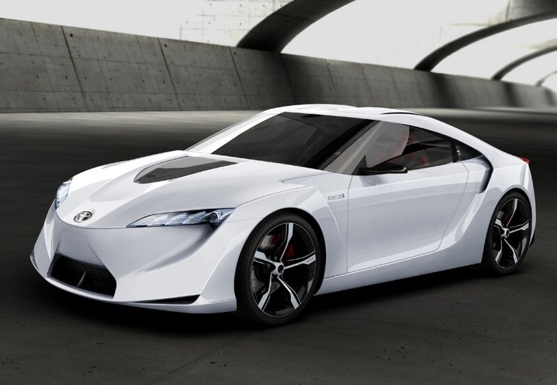 White Sports Car — Modern, 3d Render, Concrete Tunnel