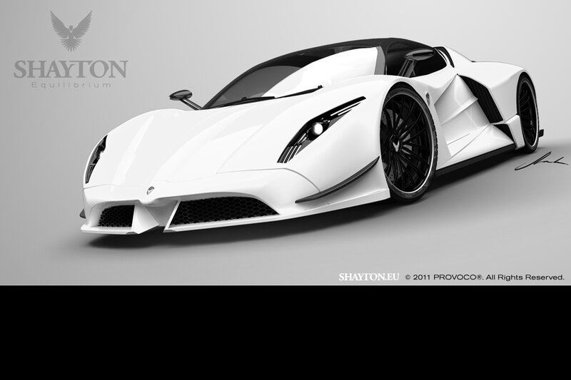 White Sports Car — Modern, 3d Render, Logo