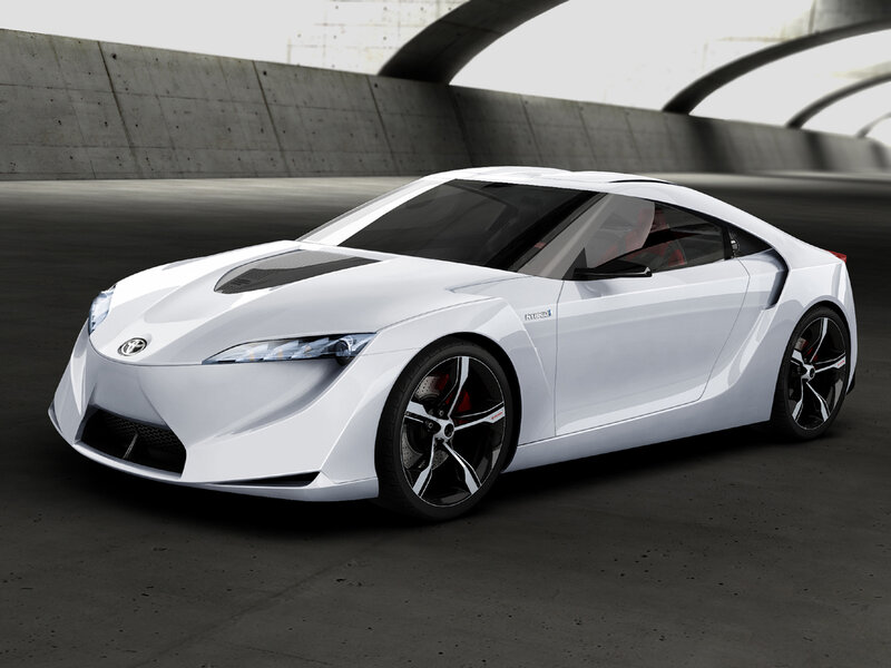 White Sports Car — Modern, 3d Render, Tunnel