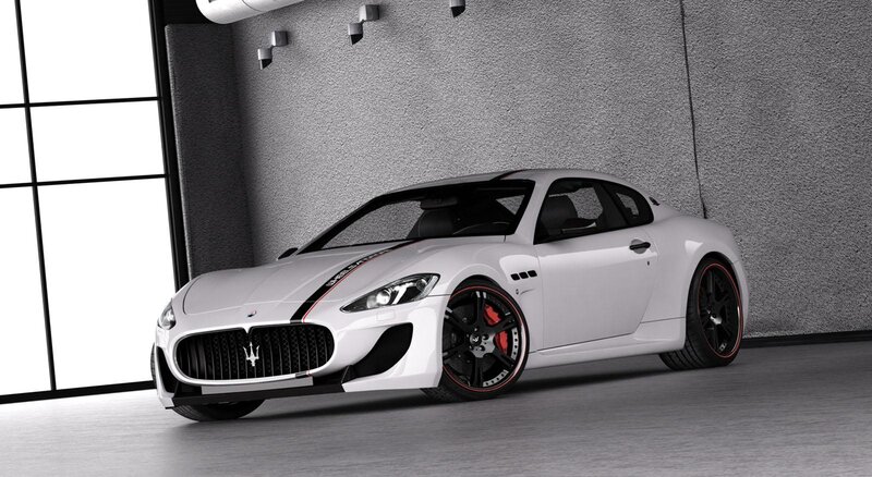 White Sports Car — Modern, 3d Render, Wheels, Building