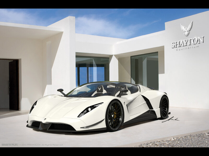 White Sports Car — Modern, Afternoon, 3d Render