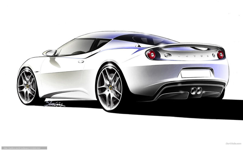 White Sports Car — Modern, Illustration