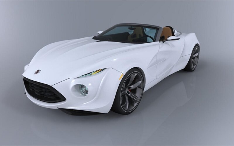 White Sports Car — Neutral, 3d Render, Convertible