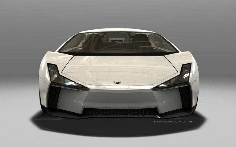 White Sports Car — Neutral, 3d Render, Headlights