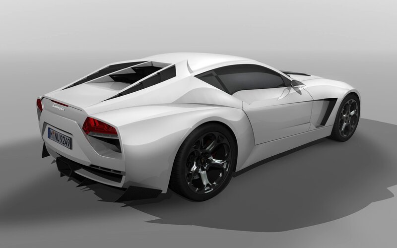White Sports Car — Neutral, 3d Render, Wheels, License Plate