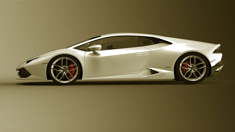White Sports Car — Neutral, 3d Render, Wheels, Red Brake Calipers