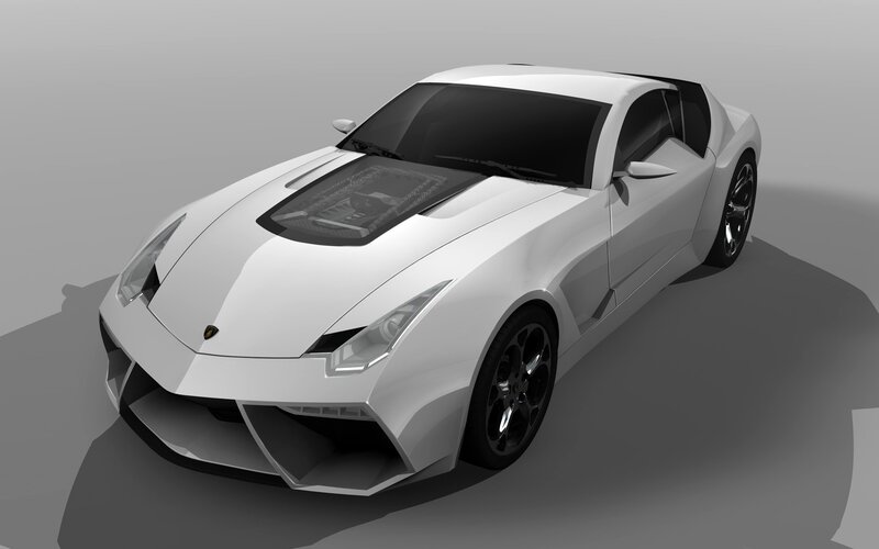 White Sports Car — Neutral, 3d Render, Windows, Wheels, Black