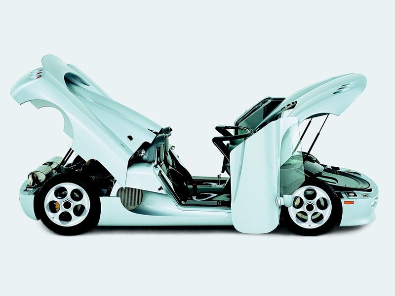 White Sports Car — Neutral, Photograph, Car Door