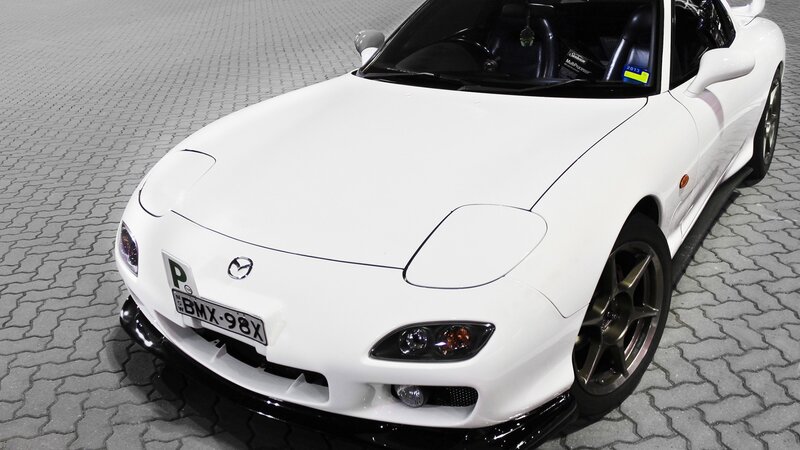 White Sports Car — Neutral, Photograph, License Plate