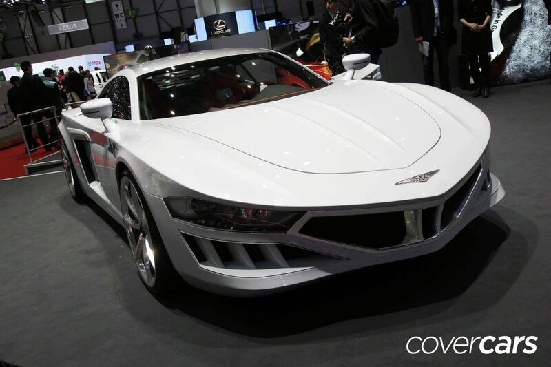 White Sports Car — Neutral, Photograph, People, Exhibition Hall
