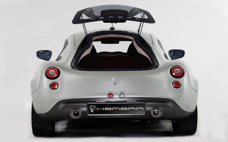 White Sports Car — Neutral, Photograph, Taillights