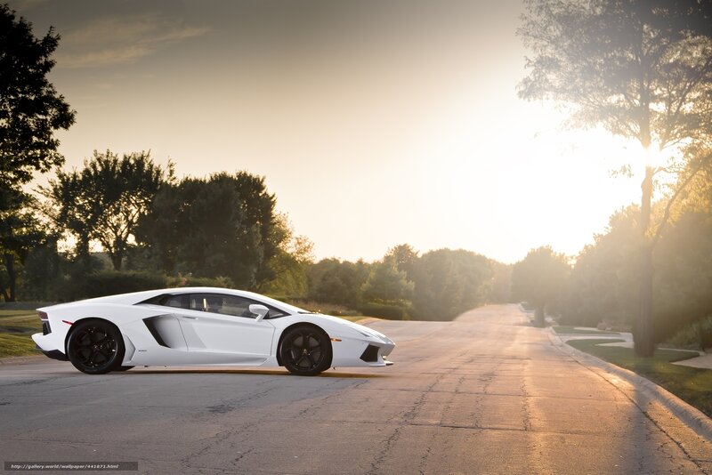 White sports car on a quiet road