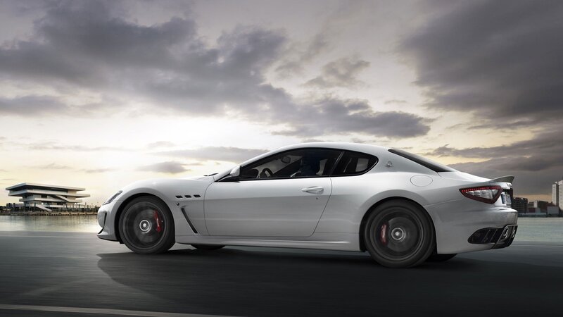 white sports car on a road