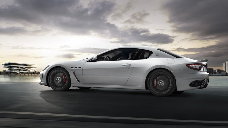 white sports car on a road