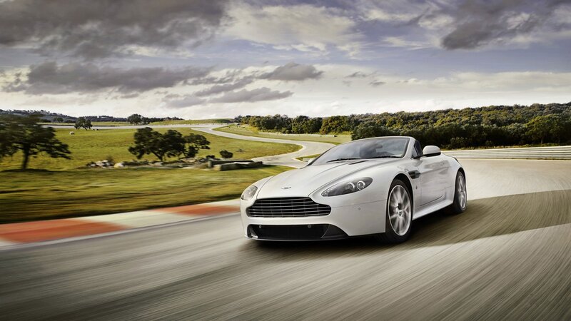white sports car on a track