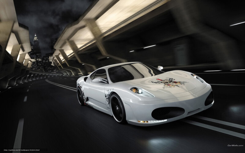 white sports car on city highway