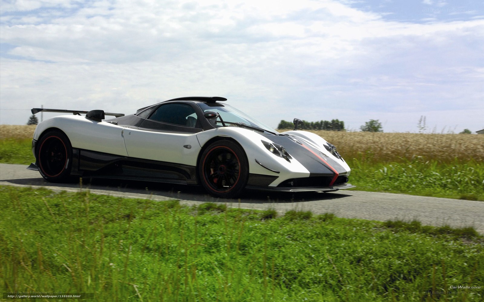 white sports car on country road