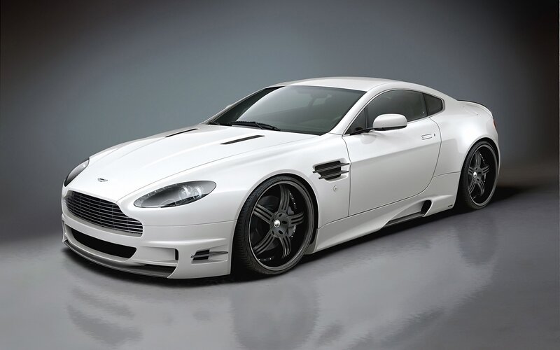 white sports car on display