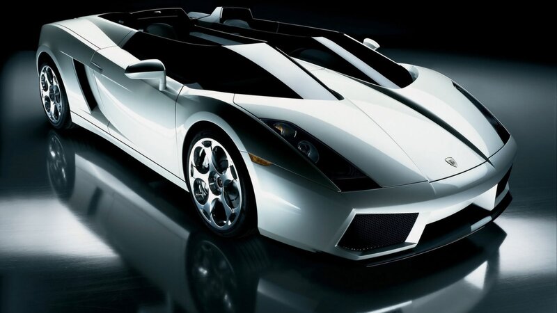 white sports car on display