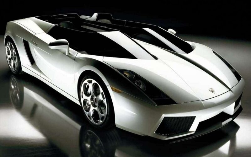 white sports car on display