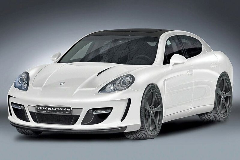 white sports car on display
