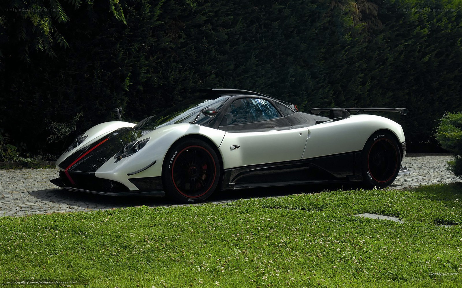 white sports car on driveway