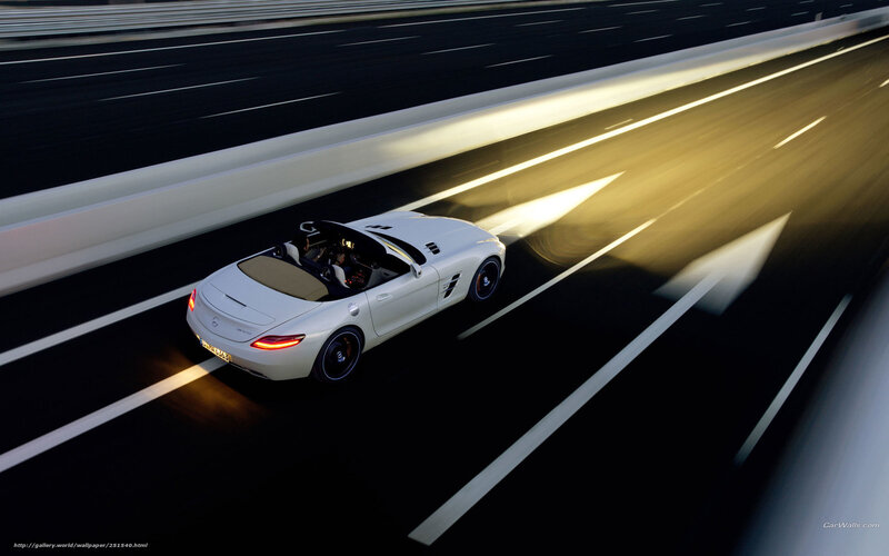 White sports car on highway