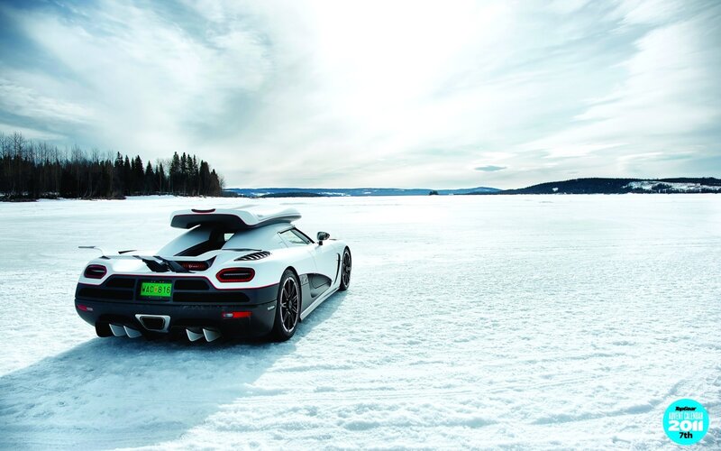 White Sports Car on Ice — Serene