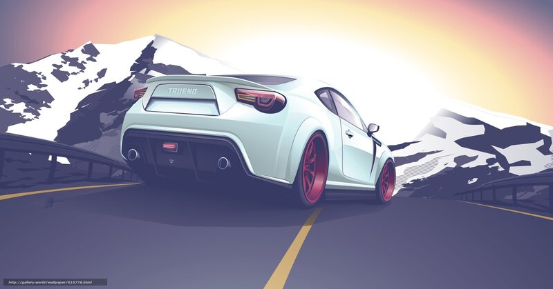 White sports car on mountain road